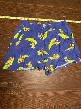 Women’s Blue Simpsons Athletic Shorts with Elastic Waist